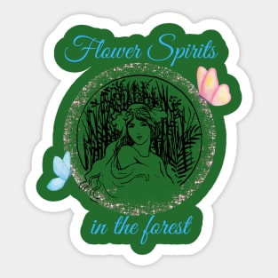 Flower spirits in the forest Sticker